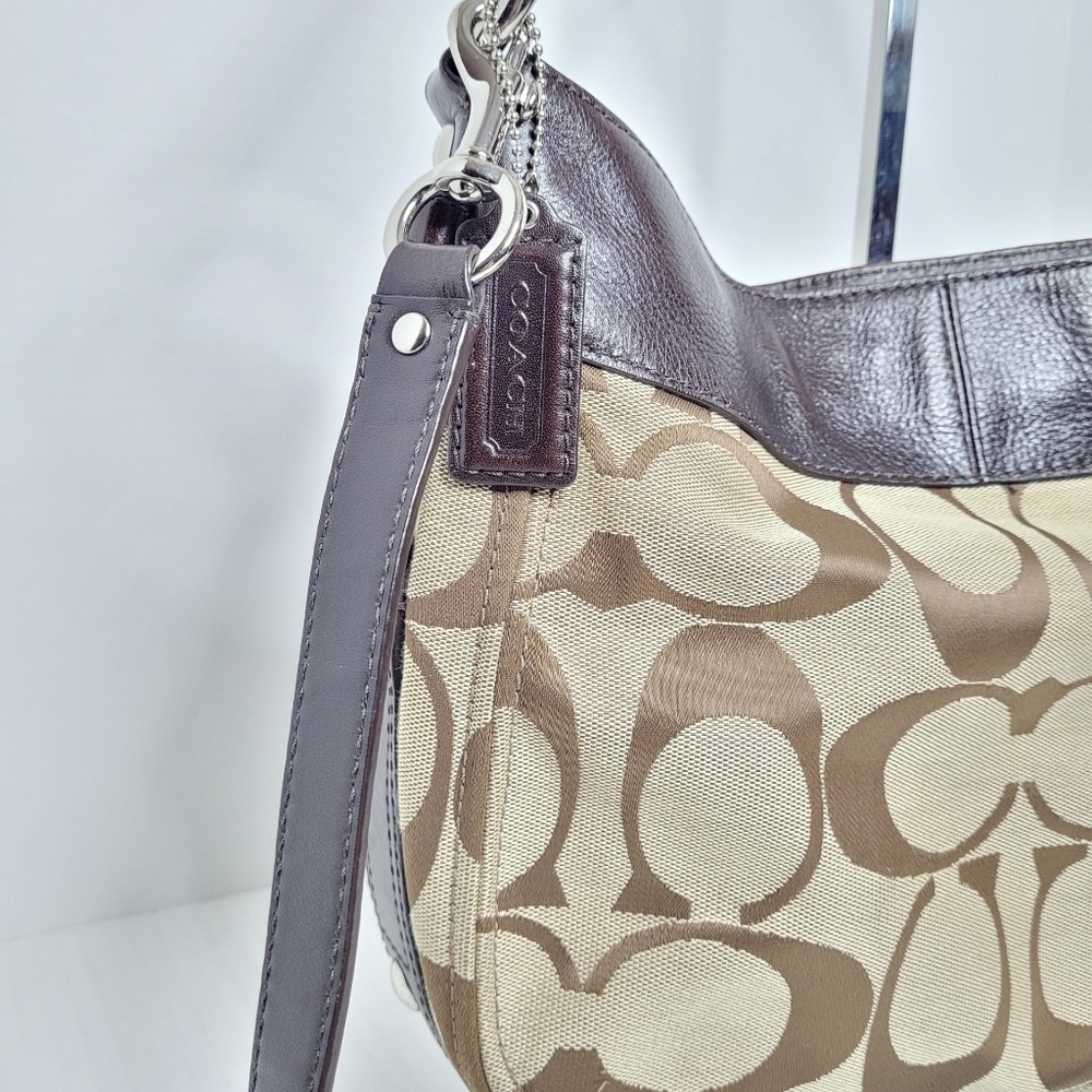 Coach Signature C's Zoe Canvas Hobo J1020-F14708 - Picture 6 of 14